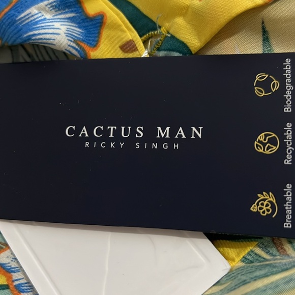 NWT Cactus Man by Ricky Singh floral button down shirt for men - Picture 6 of 11